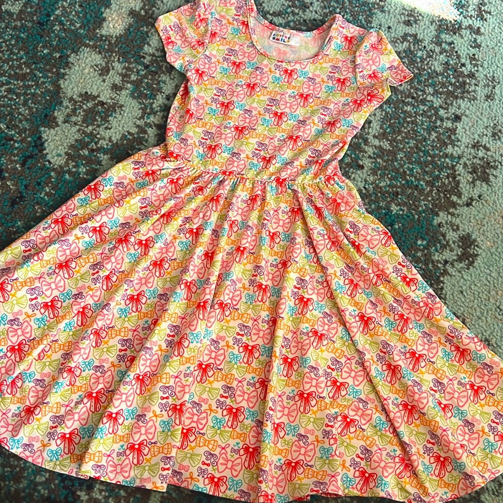 Dot Dot Smile Dress Bows Size 7